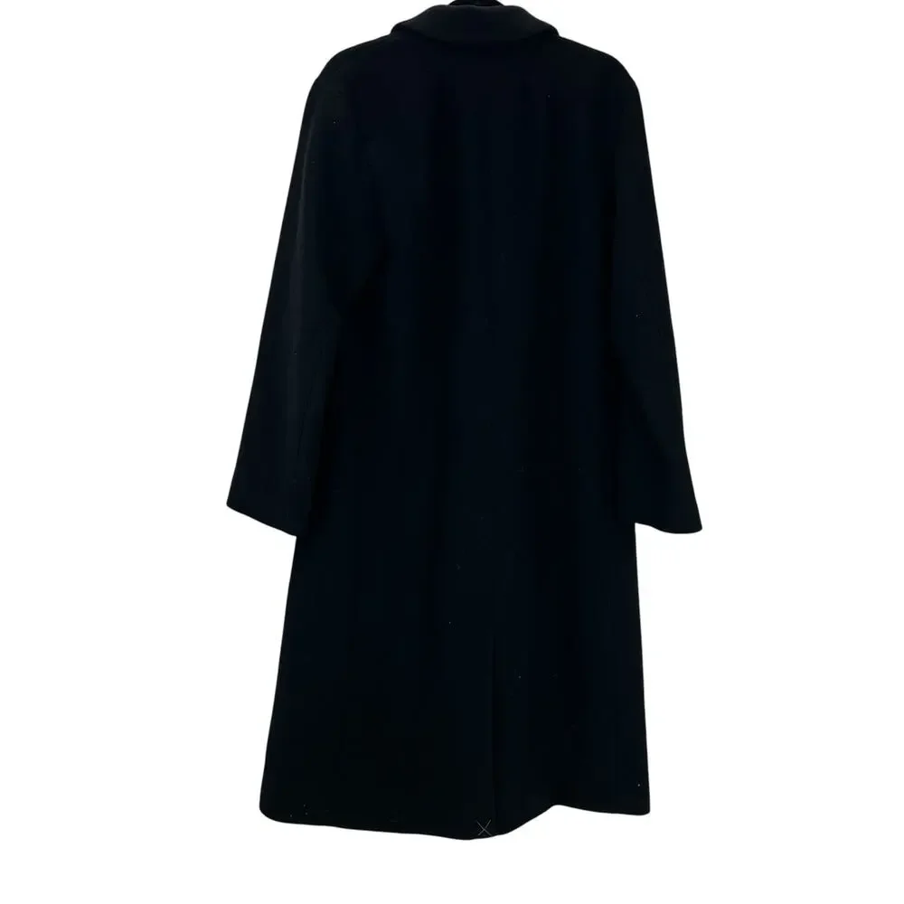 J. Crew Wool Blend Patch Pocket Notch Collar Topcoat Classic Black Size S NWT